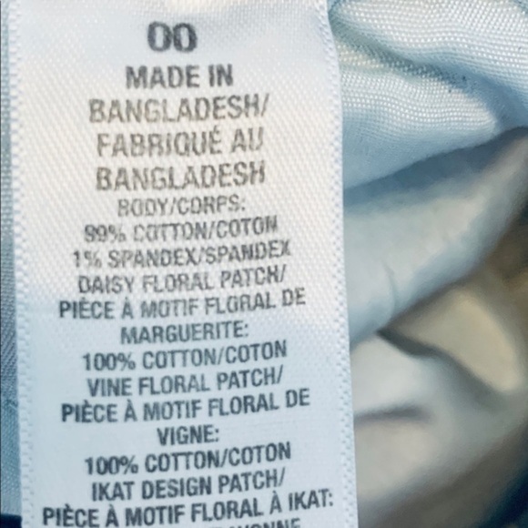 AEROPOSTALE Floral Patch HighWaist Jean Shorty-00 - Picture 5 of 6